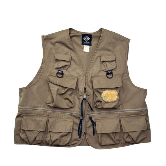 Columbia Fly Fishing Vest Sportswear Men's Size XXL Tan Vintage Fish Outdoor - Picture 1 of 8